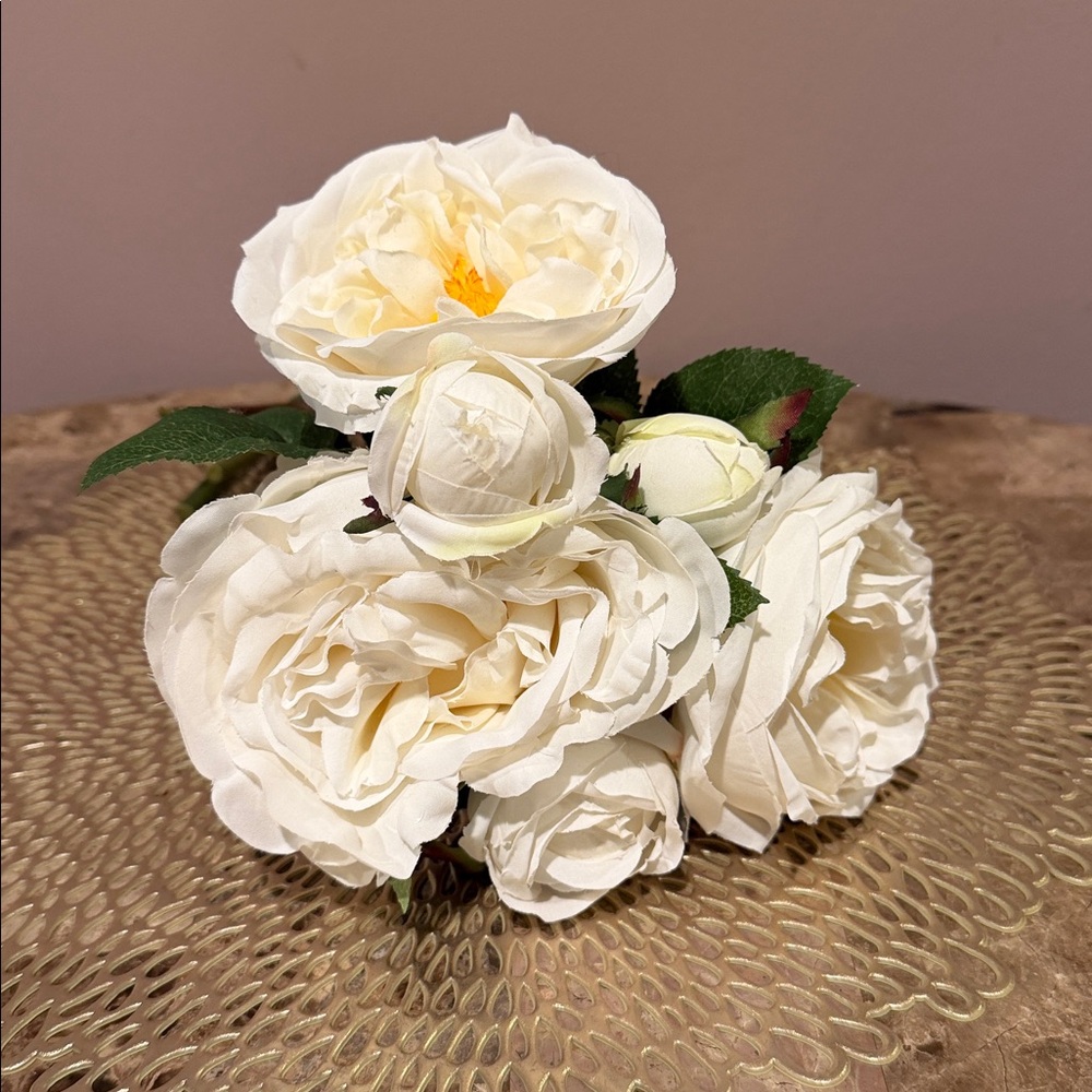 Pottery Barn Faux White Rose Bundle